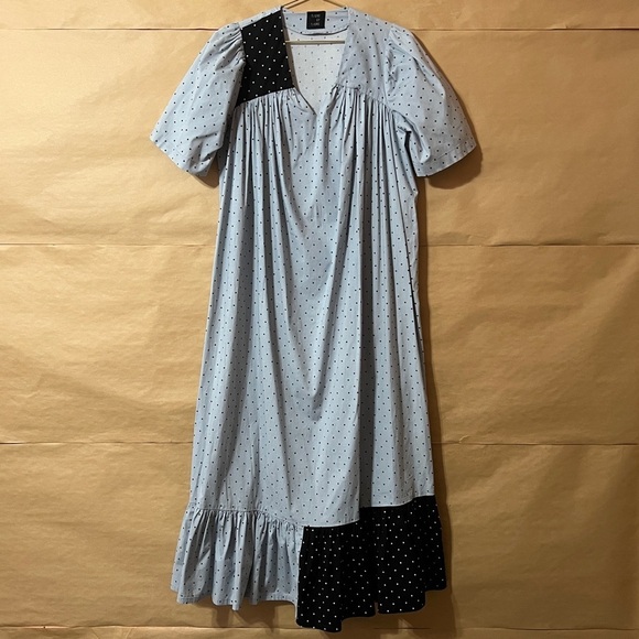 Tigre et Tigre | Rolf Dress Polka Dot Asymmetrical Popover Maxi Dress Size XS/S - Picture 1 of 10